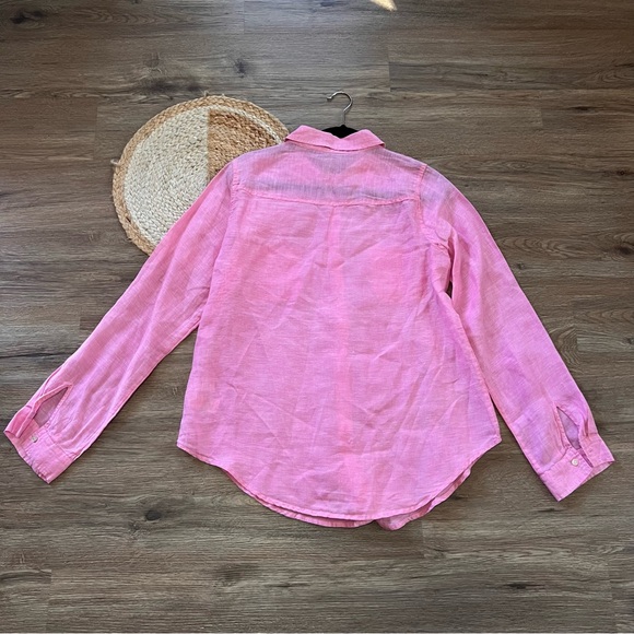LILLY PULITZER Sea View Linen Button Down Shirt - Picture 7 of 9